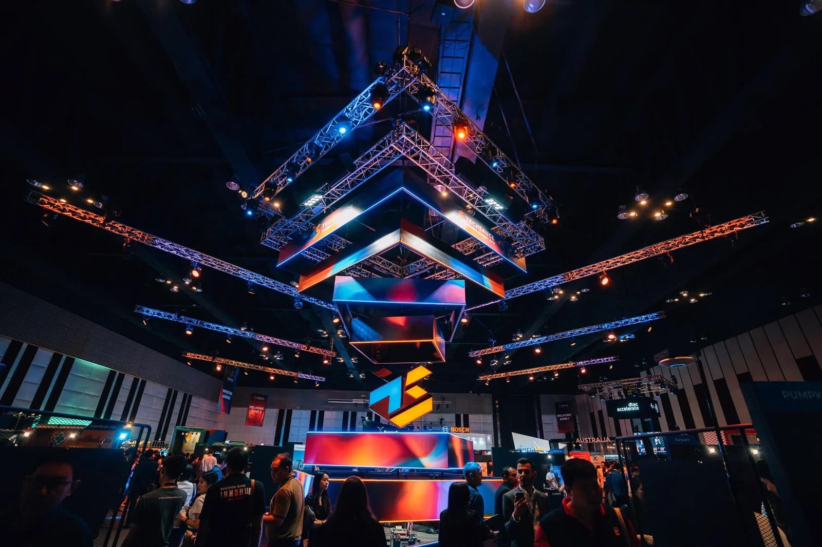 Techsauce Global Summit 2025 exhibition hall in Bangkok