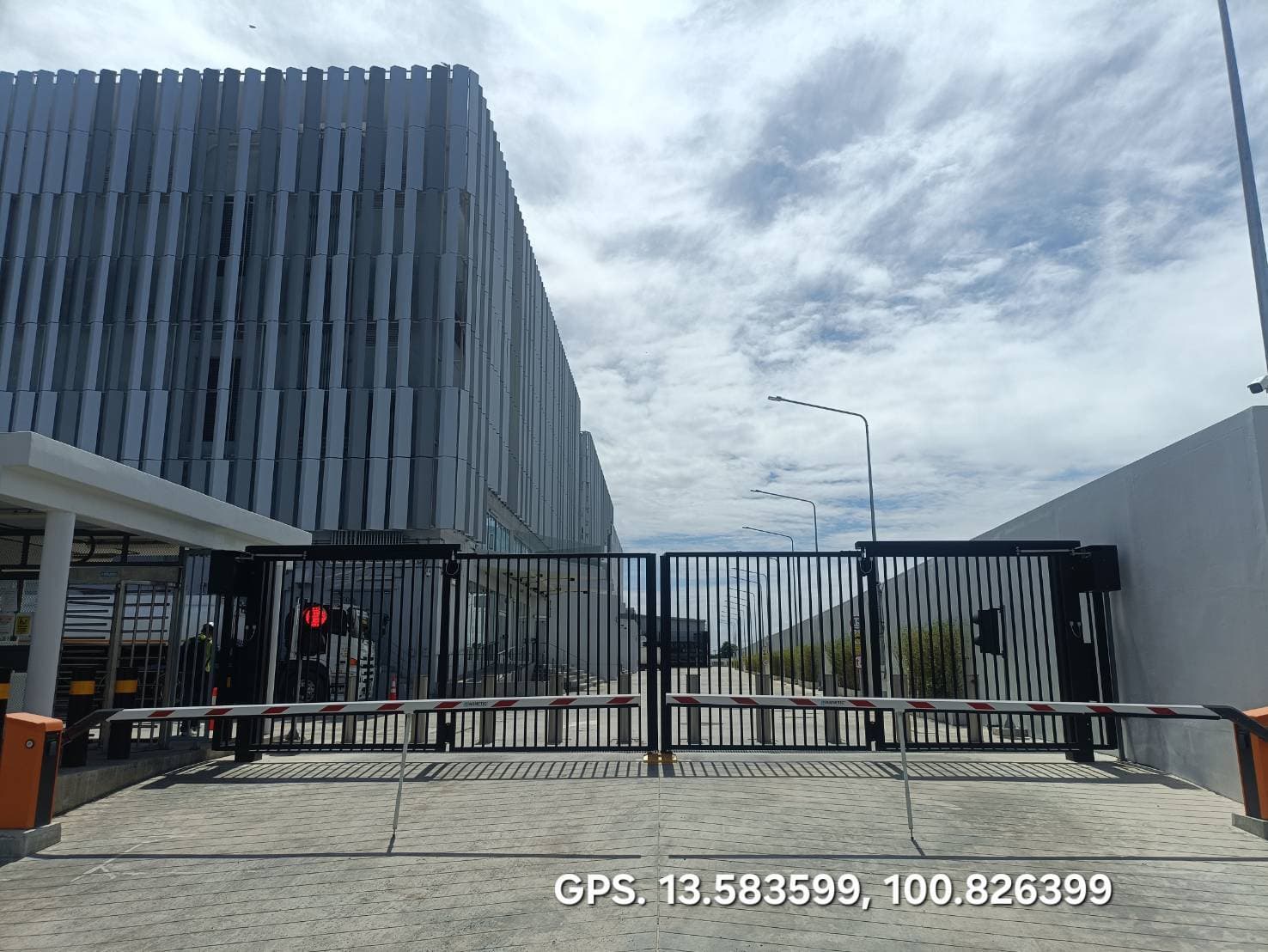 Data center facility exterior documented during TATC infrastructure preparations